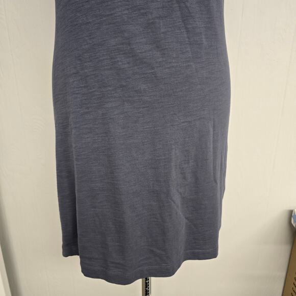 Women's Banana Republic Slate Blue Cut-Out Collar Shirt Dress | Size Medium - Picture 5 of 9